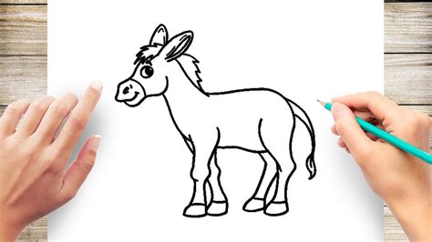 How To Draw Cartoon Donkey Step By Step Youtube