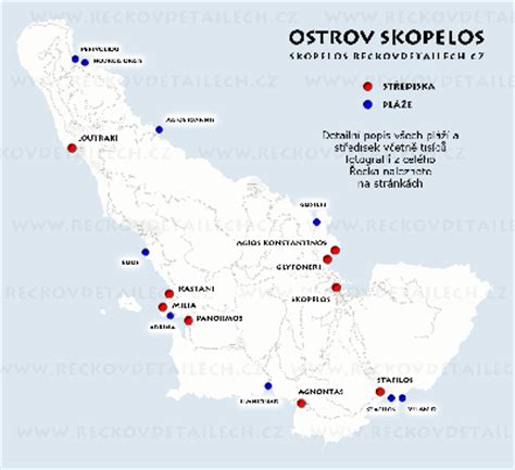 Map Of Skopelos Island Greece In Details