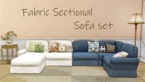 Fabric Sectional Sofa By Pocci From Garden Breeze • Sims 4 Downloads