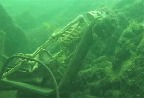 Horrifying Moment Police Find Two Skeletons At Bottom Of Lake Having A