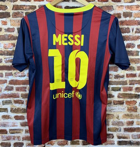Lionel Messi Fc Barcelona Youth Xl Home Soccer Jersey Made By Nike
