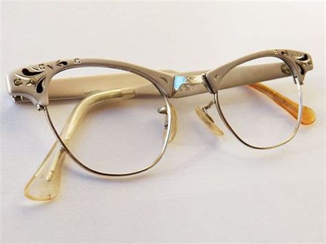 Vintage 1950s Artcraft Aluminum Cateye Glasses Etsy Vintage Cat Eye Glasses Cat Eye Glasses