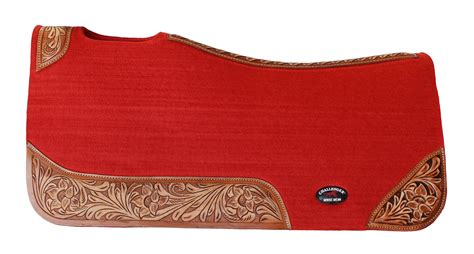 Horse Saddle Pad Western Contoured Wool Felt Moisture Wicking Saddle