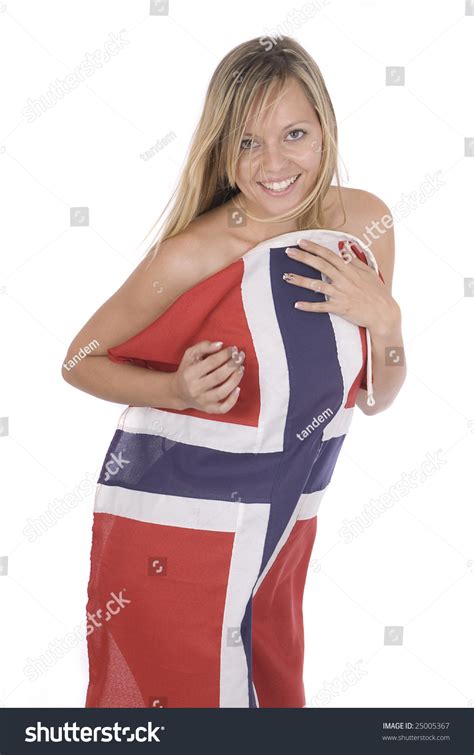 Sexy Beautiful Young Woman Wrapped Into Stock Photo