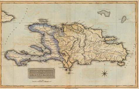 Map Of Hispaniola Old Pirates And Zombies