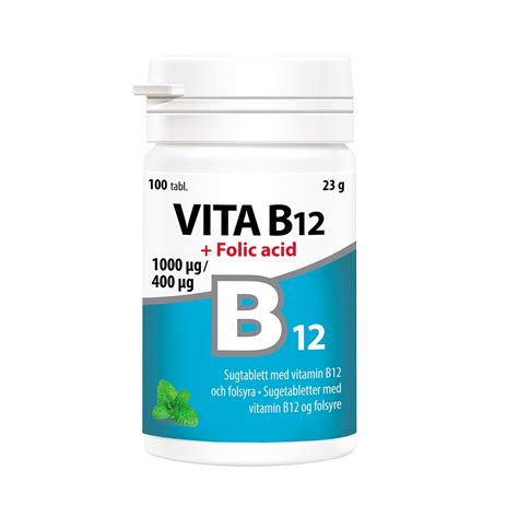 Vita B12 1000 µg Folic Acid 400 µg 100 Tabletter