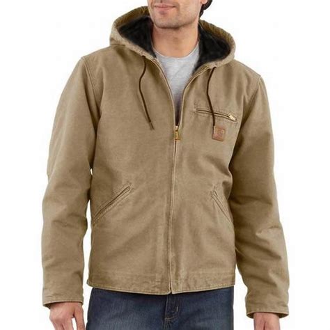 carhartt men s sandstone sherpa lined sierra jackets closeout j141co