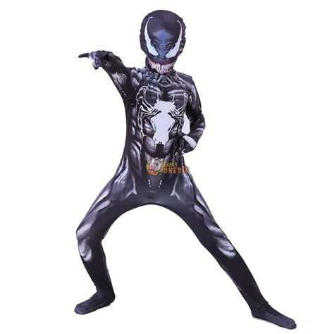 Boys And Girls Venom Costume Kids And Adult Cosplay Halloween Venom Suit