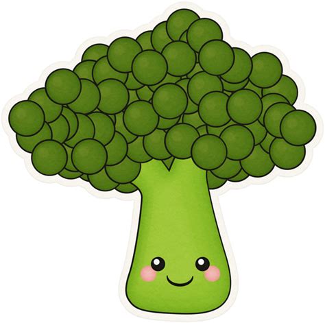 More images for verduras kawaii png » KAagard_VeggieGarden_Broccoli_Face_Sticker.png | Desenhos ...