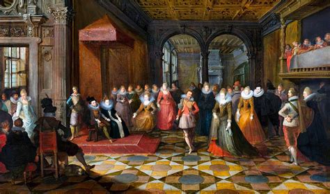 Ballroom Scene At A Court In Brussels Painting By Mountain Dreams
