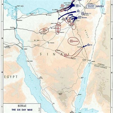 Israeli Initial Attack On Sinai On June 5 1967 Source Us Military Download Scientific