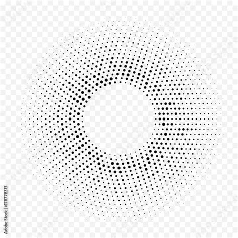 Halftone Dotted Circular Pattern Geometric Background Vector Seamless