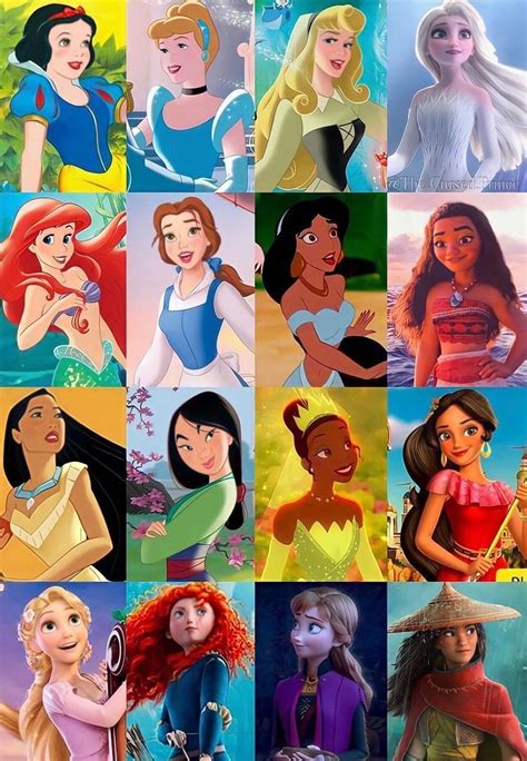 Disney Princess Lineup Disney Princess Artwork Disney Princesses And