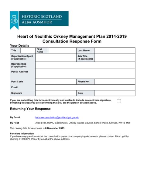 Consultation Response Form Word Doc 349kb