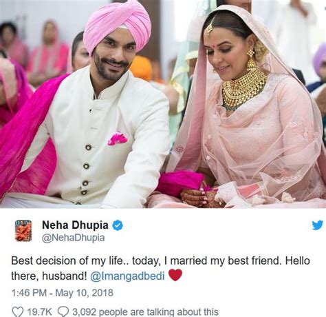 Neha Dhupia And Angad Bedi Tie Knot In A Hush Hush Ceremony The Indian Wire