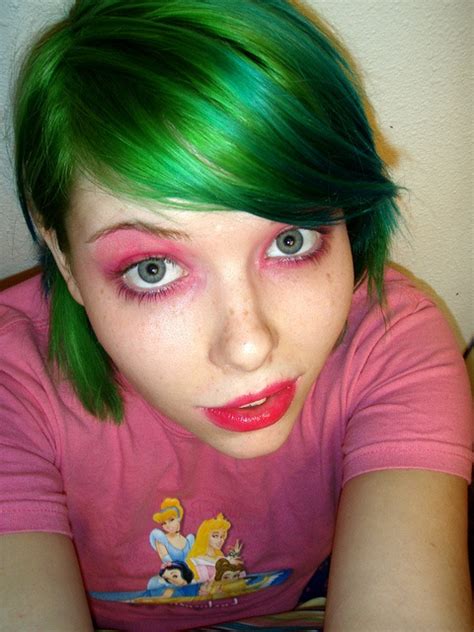 Megan Mckay Rainbow Hair Color Emo Hair New Green Summer Hairstyles