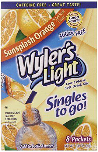 Wylers Light Singles To Go Drink Mix Orange Pack Of 12 B005lurb7e
