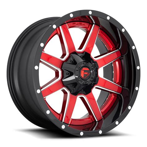 Fuel Wheels Maverick D260 Red With Gloss Black Lip Rim Wheel Size