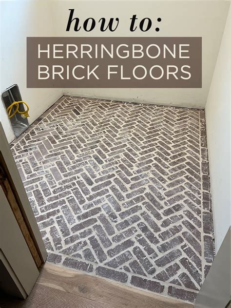 How To Install Herringbone Brick Floor Tile Jenna Sue Design