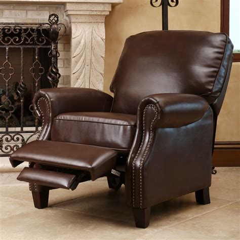 How to get back support without a recliner? Three Posts Wheatland Push Back Leather Recliner & Reviews ...