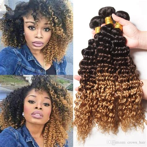 Get the best deals on ombré black curly hair extensions for your home salon or home spa. Honey Blonde #1B/4/ded Hair Extensions 3 Tone Hair Weaves ...