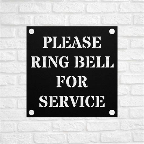 Please Ring Bell For Service Metal Sign Small Business Sign Farmhouse