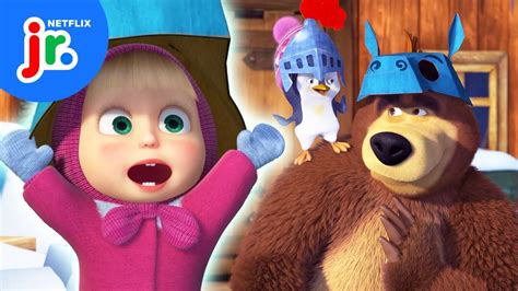 Masha Plays Winter Princess 👑 ️ Masha And The Bear Netflix Jr Youtube