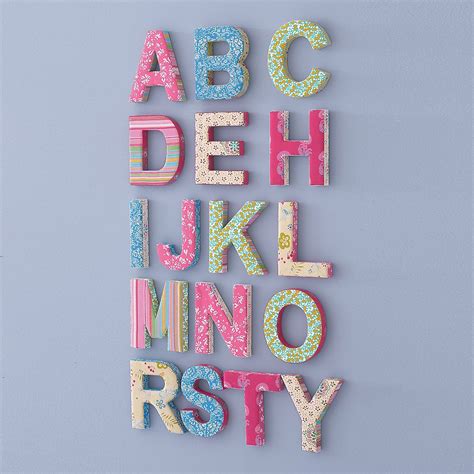Fabric Covered Kids Wall Letters Companykids Fabric Covered