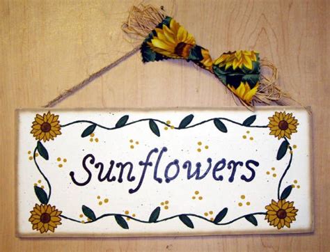 Country Wood Signs Handmade Handmade Country Wood Sunflower Sign