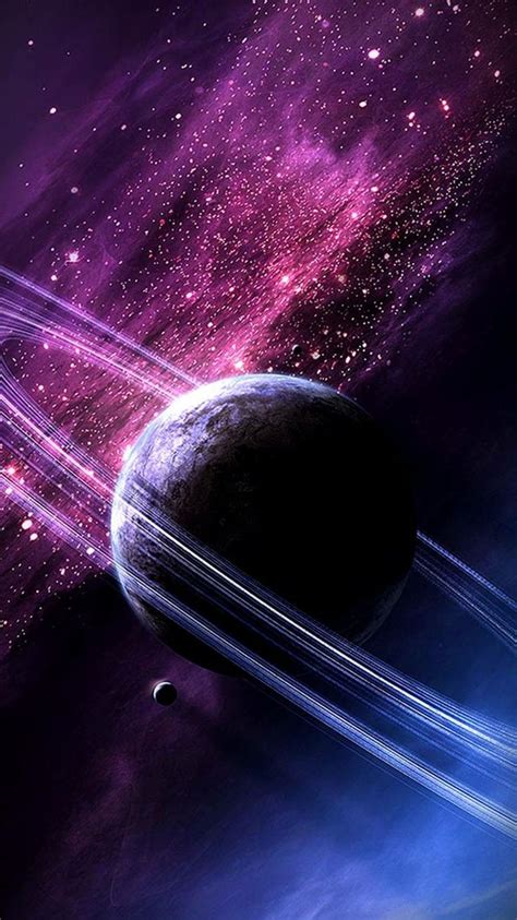 Purple Planet Hd Space Space Iphone Wallpaper Galaxy Wallpaper