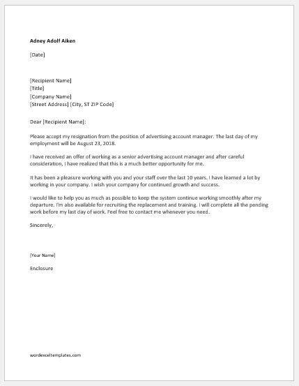 Sample Resignation Letter Due To Personal Reasons Database Letter