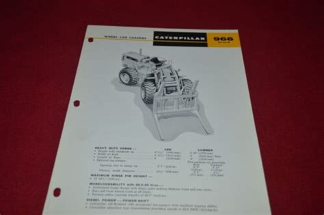 Caterpillar 966 Series B Wheel Log Loader Dealers Brochure Dcpa6 Ver2