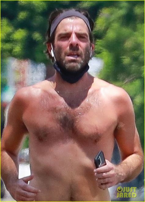 Photo Zachary Quinto Goes Shirtless For Run In La Photo Just Jared