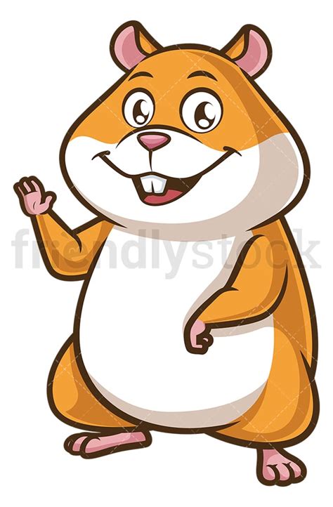 Happy Hamster Cartoon Clipart Vector Friendlystock