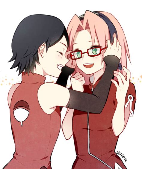 Naruto Haruno Sakura Uchiha Sarada Hitai Ate Mother Sasusaku