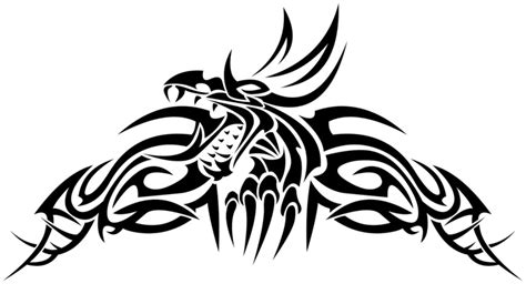 Amazing Tribal Dragon Tattoo Design For Lower Back Tattooimagesbiz