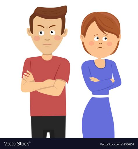 Unhappy Couple Having Marital Problems Royalty Free Vector