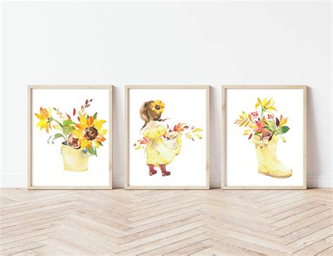 Quadros Decorativos Menina No Jardim Aquarela Elo7