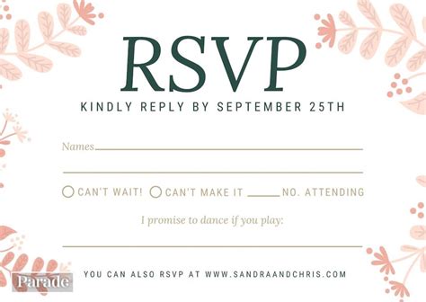 What Does Rsvp Mean Parade