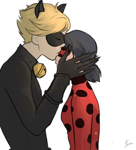 Marinette And Cat Noir Kiss Fanart Give As Many Kisses As You Want To