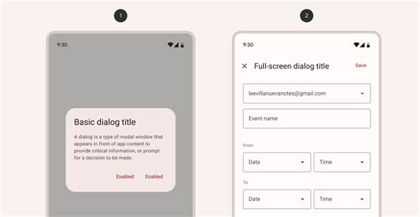 Dialogs Material Design