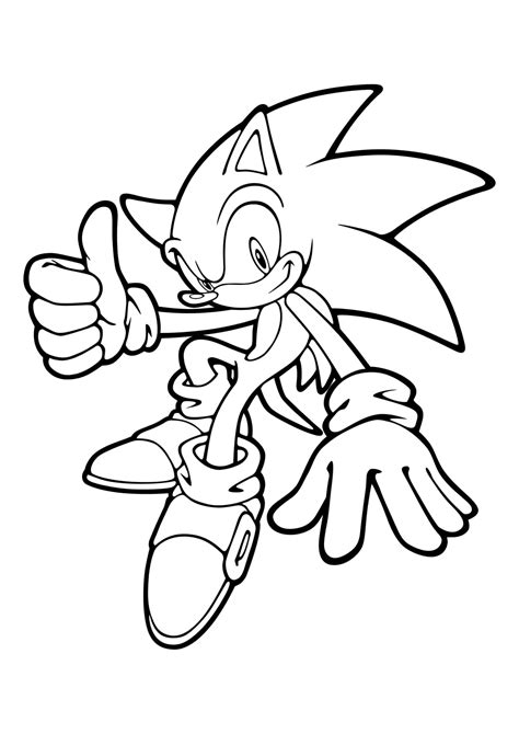 Download Sonic Coloring Thumbs Up Picture