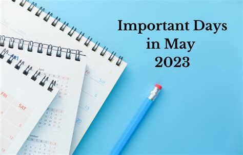 Important Days In May 2023 List Of National And International Dates