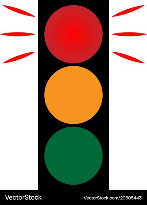 Traffic Light Red 1402 Royalty Free Vector Image