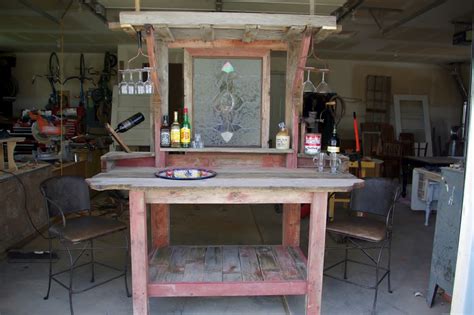 Make this sliding barn door bar with readily available tools and materials. Reclaimed Rustics: Barn Wood Patio Bar