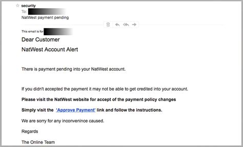 Cyber Criminals Impersonate Natwest Bank In New Phishing Email Scam