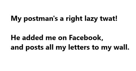 Funny Postman Jokesone Linersquotes With Images
