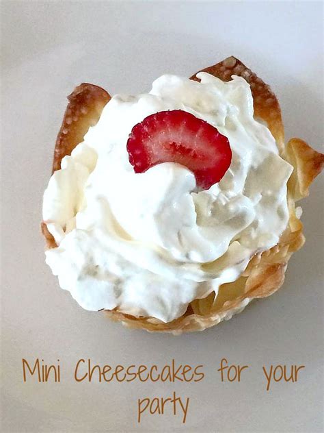 To prevent wonton skins from drying, prepare only 1 or 2 rangoon at a time. Mini Individual Cheesecake Recipe: Pineapple | Individual ...
