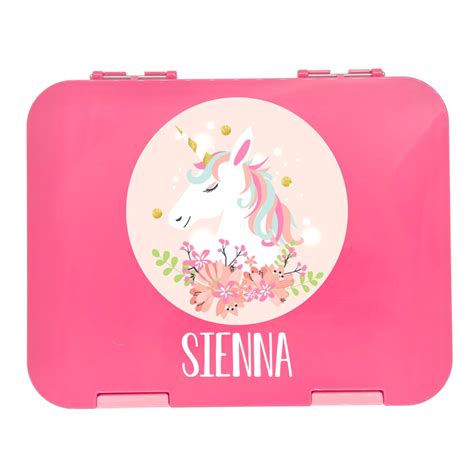 Personalised Lunch Boxes Bento Box Custom Name Pink Etsy