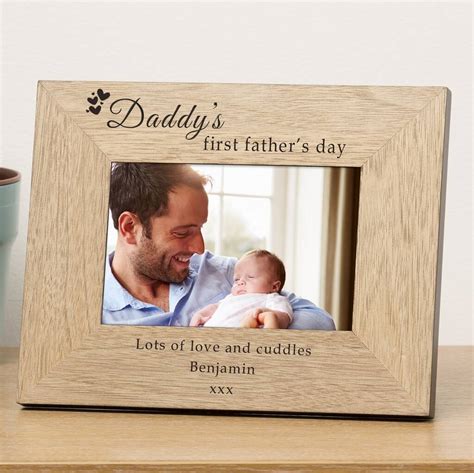 1st Fathers Day Personalised Photo Frames By Babyfish